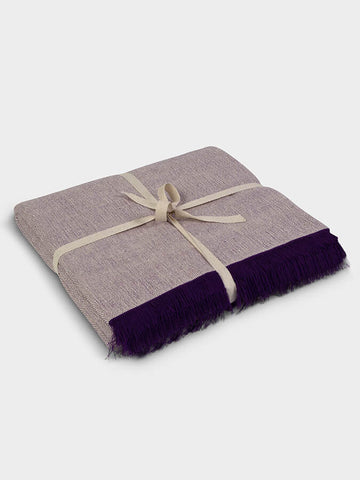 Yoga Studio Two Toned Cotton Yoga Blanket  - Two Toned - Purple